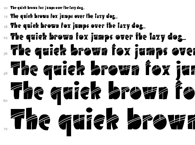 Airmole font waterfall